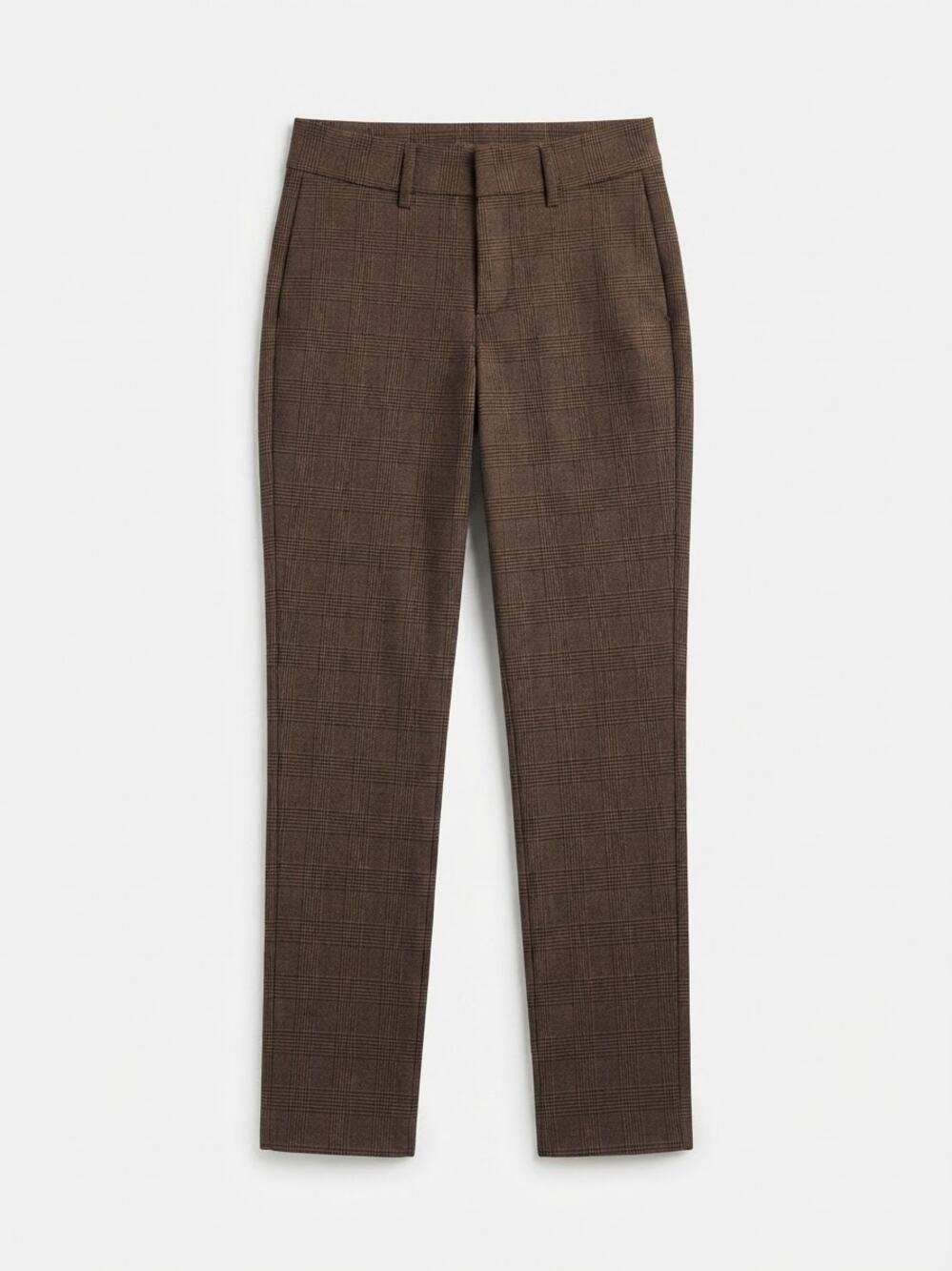 Old Navy High-Rise Pixie Skinnies Womens 00 Petite Brown Plaid Pants NWT Preppy